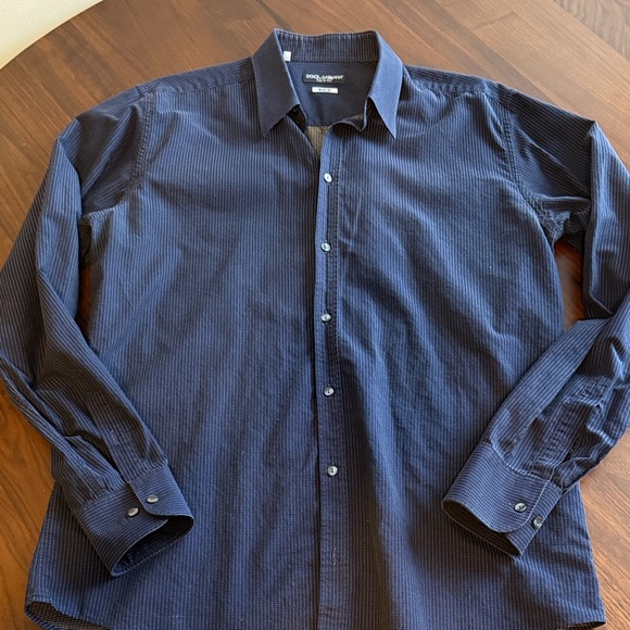 Dolce & Gabbana Other - Dolce & Gabbana Navy Button Down Shirt